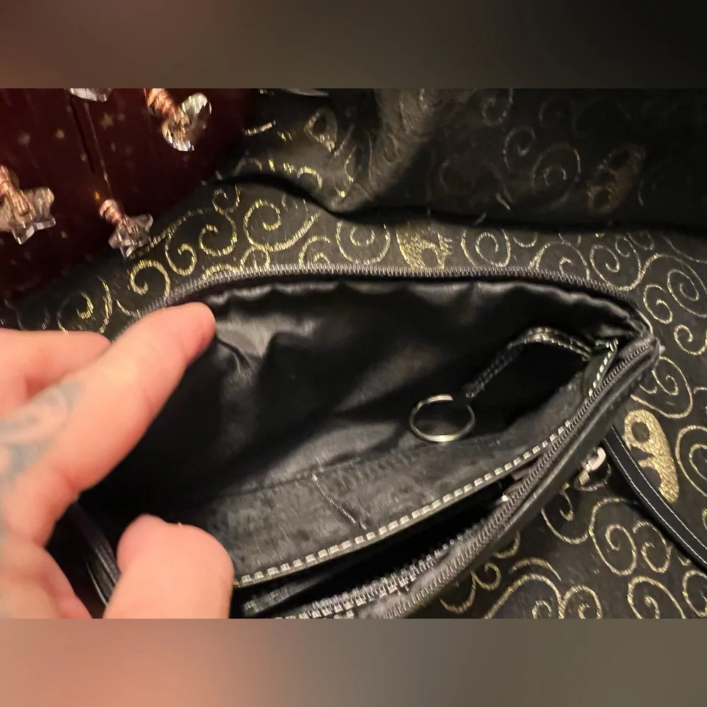 Tignanello Black Leather Clutch Wristlet
